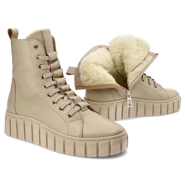 Členkové Topánky Chebello - 3056_-157-000-MIS-S239 Beżowy