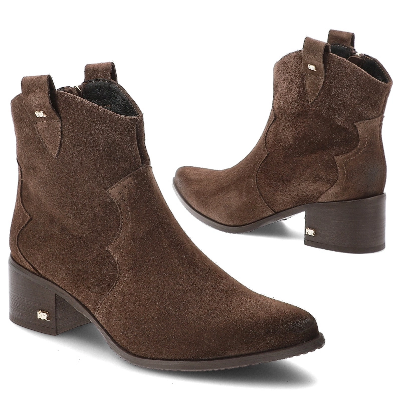 Kovbojky KARINO - 4794/015-F Mokka/Welur