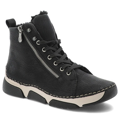 Šnúrovacie Členkové Topánky RIEKER - 45920-01 Black