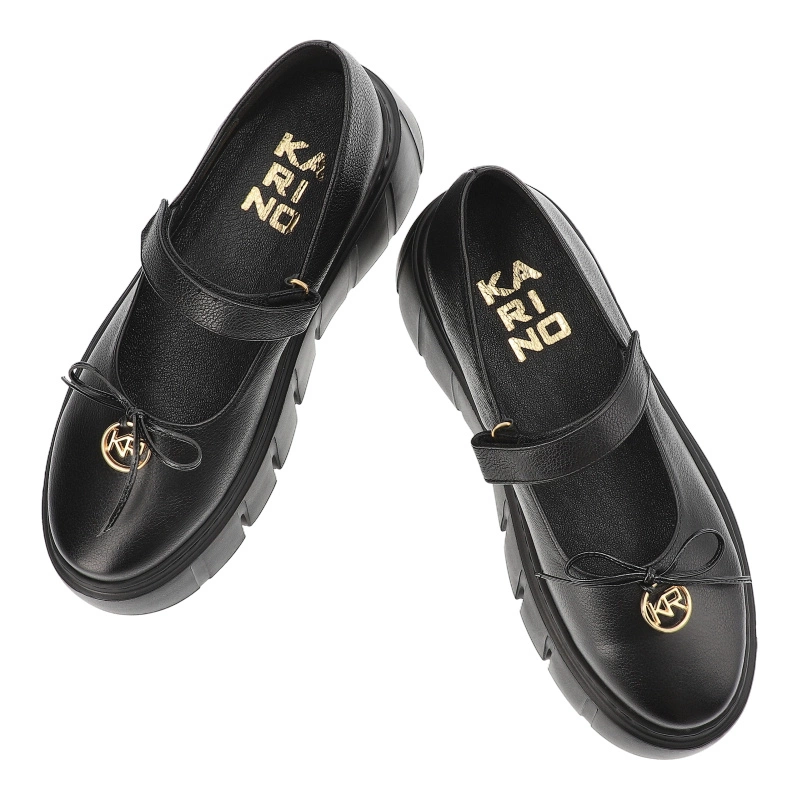 Poltopánky Karino - 5308/126-P Czarny/Lico Groszek