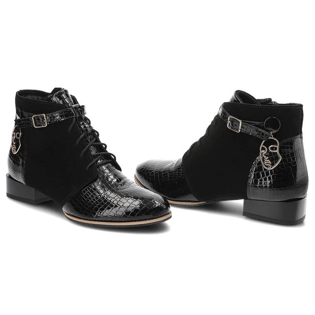 Šnúrovacie Členkové Topánky Maciejka - 5743A-20/00-7 Czarny