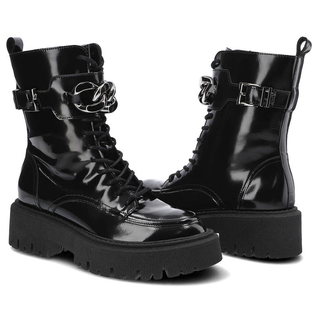 Členkové Topánky Chebello - 2795_-355-000-MIC-S158 Czarny Lakier