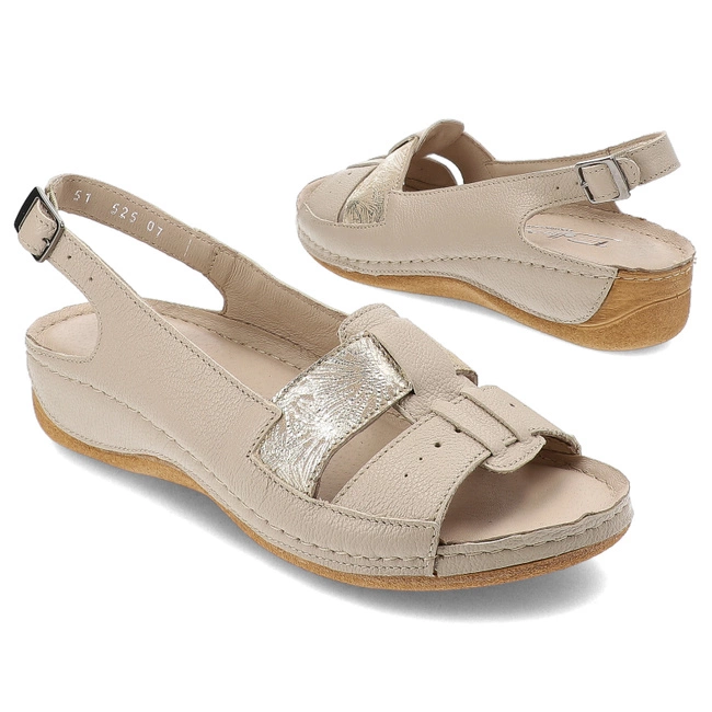 Sandále Pollonus - 5-1525-007 Vanilia Verona+Margerita