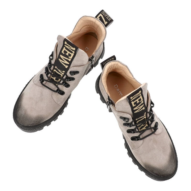 Členkové Topánky Damiss - DS-735 Jasny Beż Welur