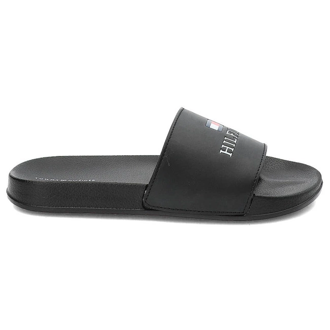 Šľapky Tommy Hilfiger - T3B0-32574-1172999-Logo Print Pool Slide Black 999