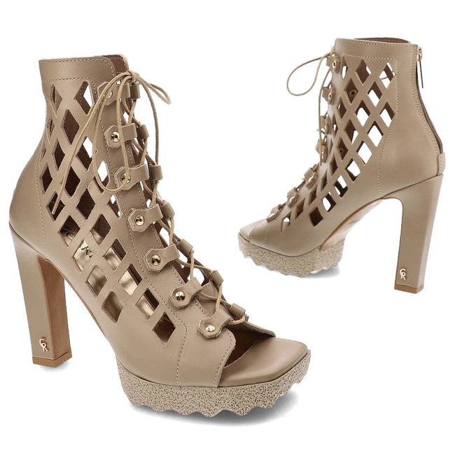 Členkové Topánky Carinii - B8989_-R77-000-000-H01 Beż