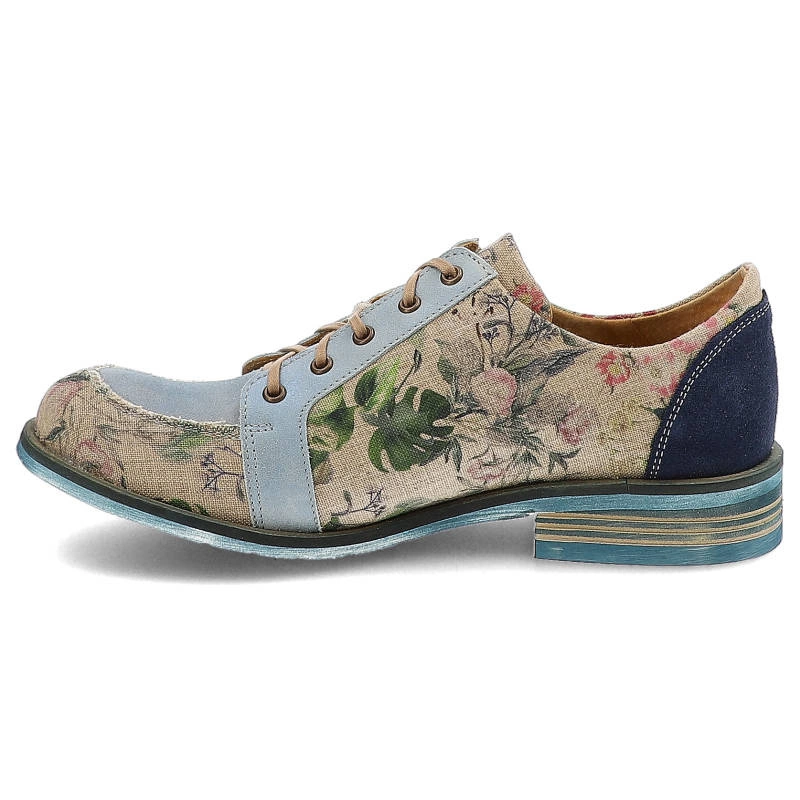 Poltopánky Maciejka - 5096A-34/00-5 Jasny Niebieski/Kwiaty