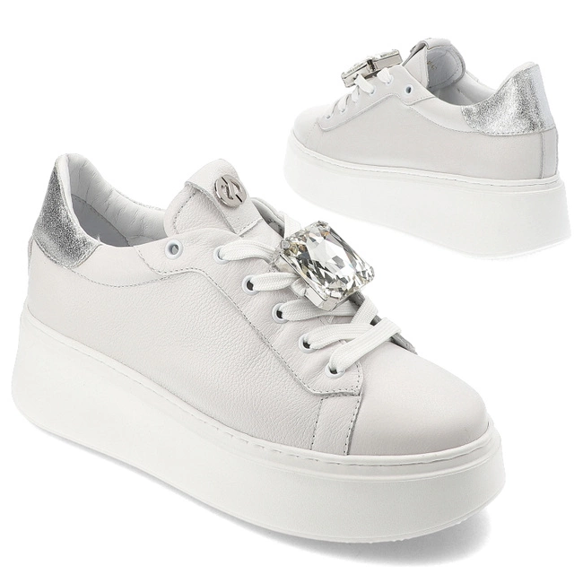 Tenisky Carinii - B9498_-I81-J28-000-F69 Biały