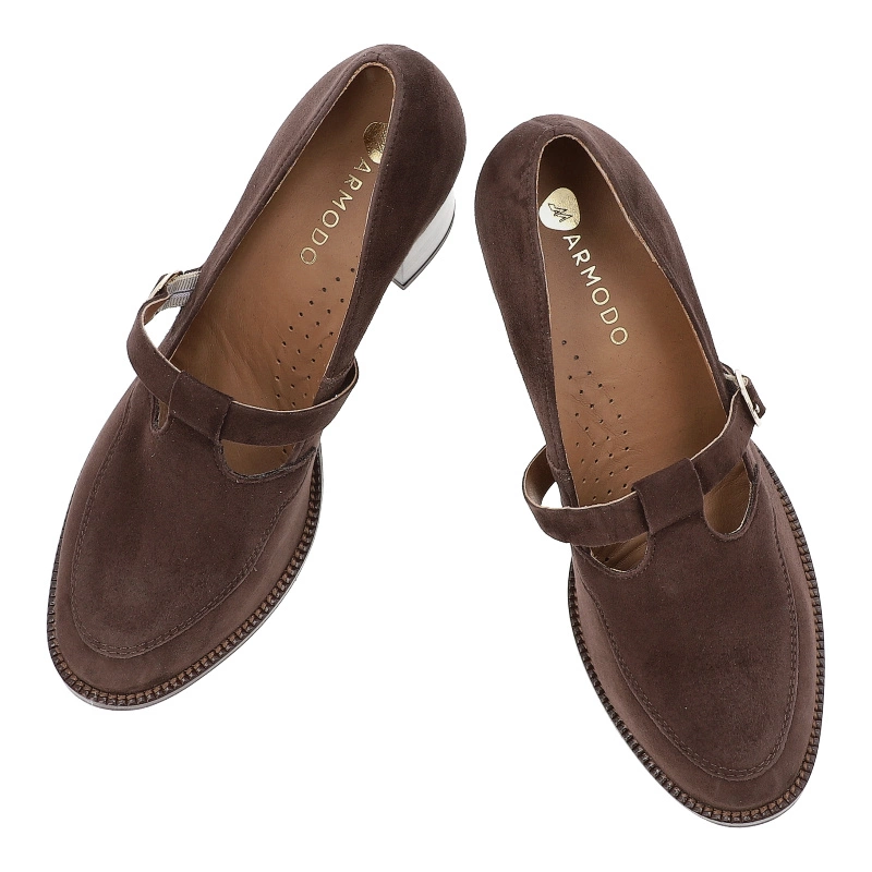 Poltopánky ARMODO - 1662 Brąz Zamsz