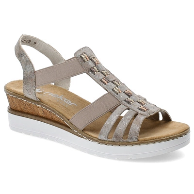 Sandále Rieker - V3822-90 Metallic