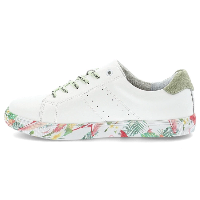 Tenisky VINCEZA - 79524 WH GN Biały Zielony Skóra