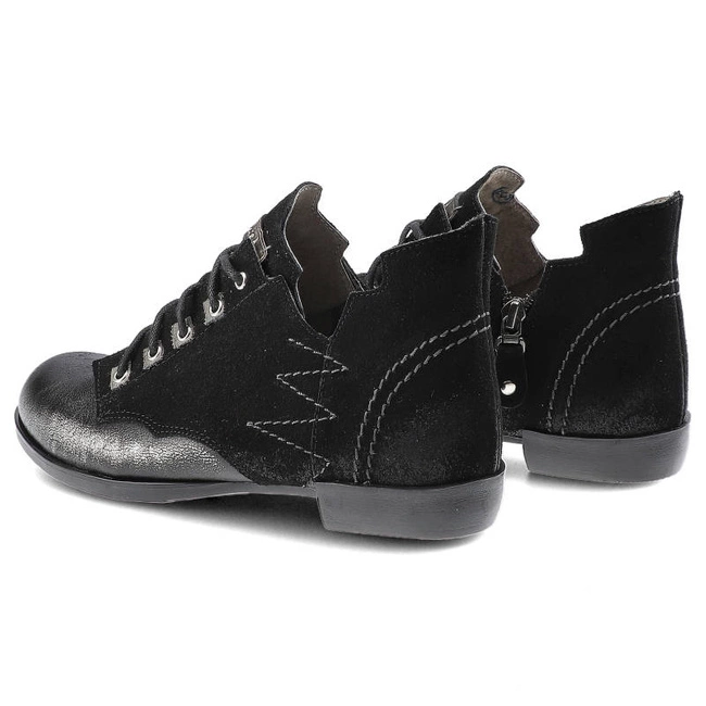 Šnúrovacie Členkové Topánky Maciejka - 2522K-01/00-5 Czarny Na Srebro