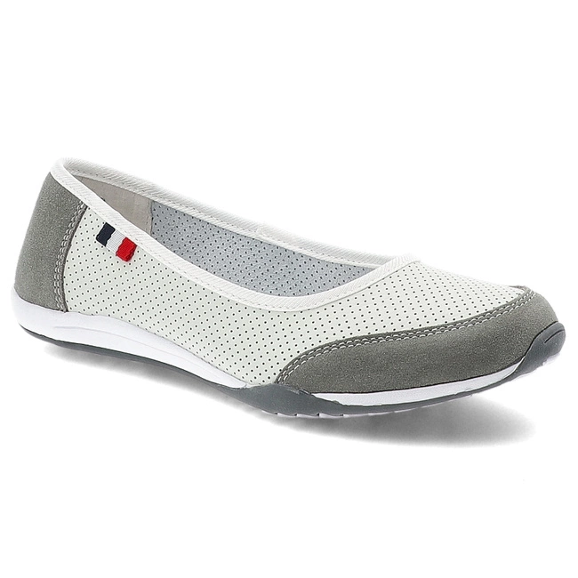 Baleríny FILIPPO - DP142/25 WH GR Biały/Szary