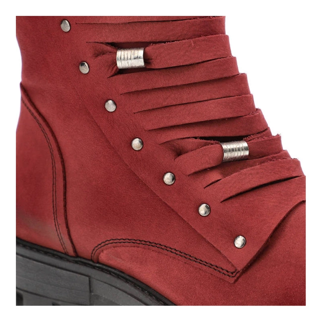 Členkové Topánky Pollonus - 5-1110-009 Czerwony Rosso Samuel