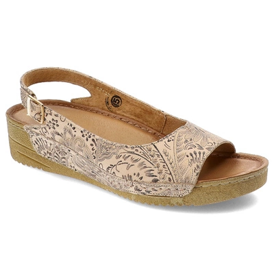 Sandále Maciejka - 01974-46/00-5 Beż+Złoto