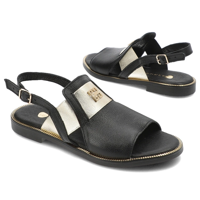 Sandále Armodo - 40385 V.Czarny+Zł.