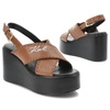 Sandále KARL LAGERFELD - KL33372 020 Tan Lthr W/Black