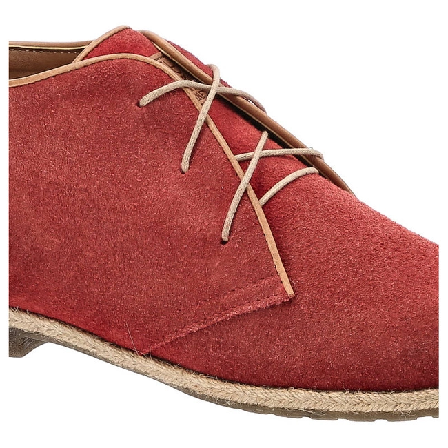 Šnúrovacie Členkové Topánky La’viano - 1155 Czerwony Welur