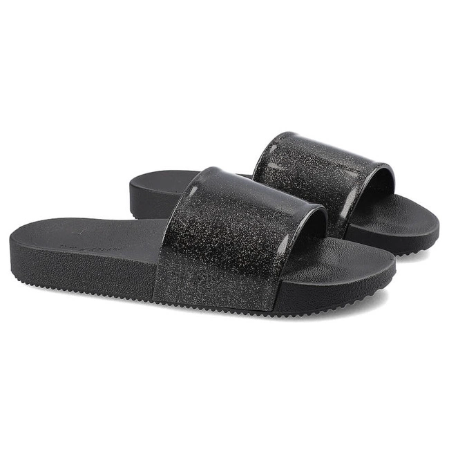 Šľapky Zaxy - 17533 Czarny Brokat - DD385022