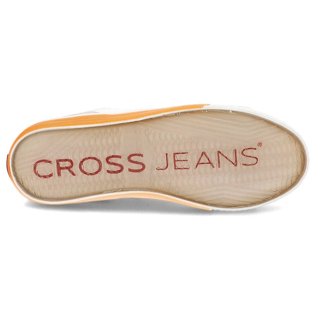 Plátenky Cross Jeans - FF2R4043C Biały/Pomarańcz