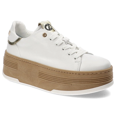 Tenisky Carinii - B10022_-L46-000-000-G73 Biały/Złoty