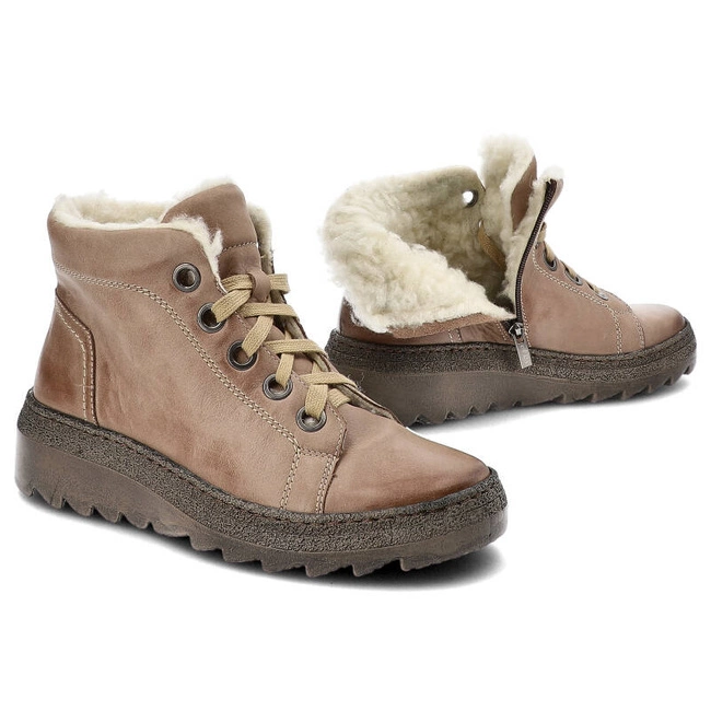 Šnúrovacie Členkové Topánky Armodo - 1175 Cappucino K2