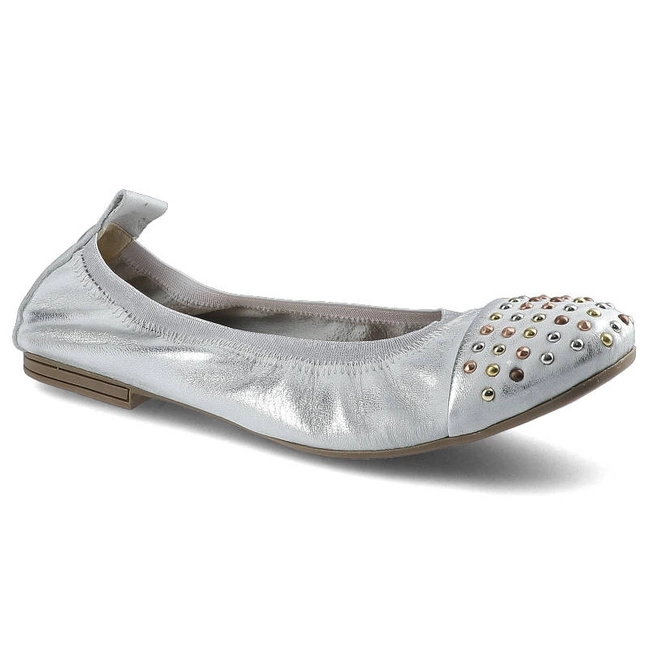 Baleríny Damiss - DS-494 Srebro Przecierane