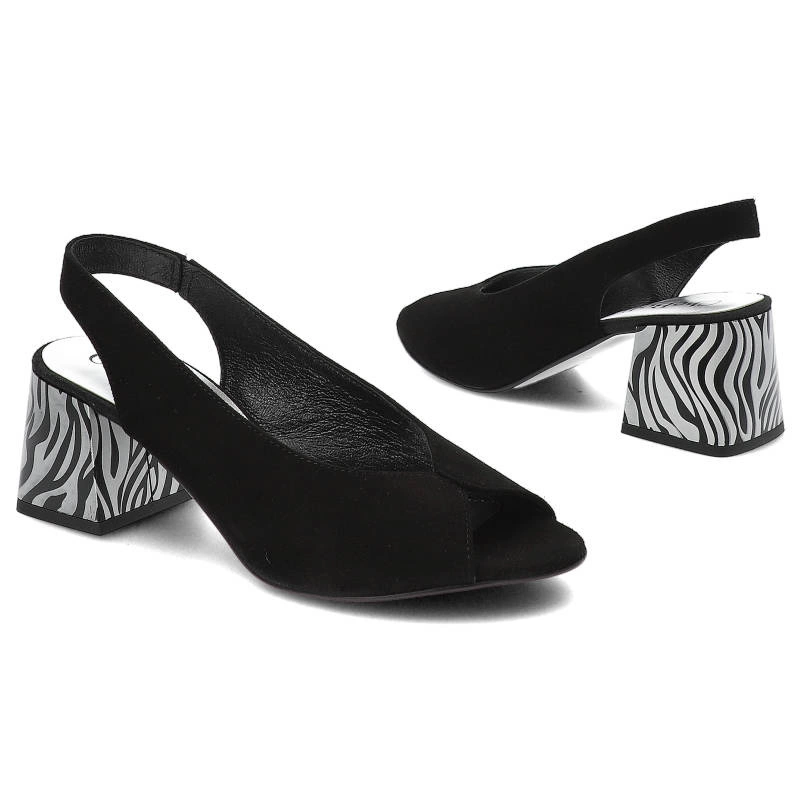 Sandále Chebello - 4098_-037-000-PSK-S22 Czarny Zamsz