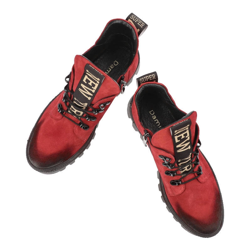 Členkové Topánky Damiss - DS-735 Czerwony Welur