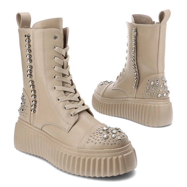 Členkové Topánky S.Barski - MR880-077 Beige