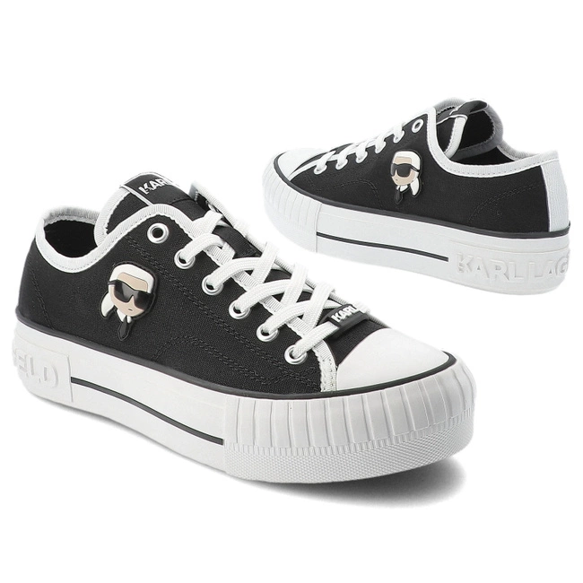 Plátenky KARL LAGERFELD - KL60424 900 Black Canvas