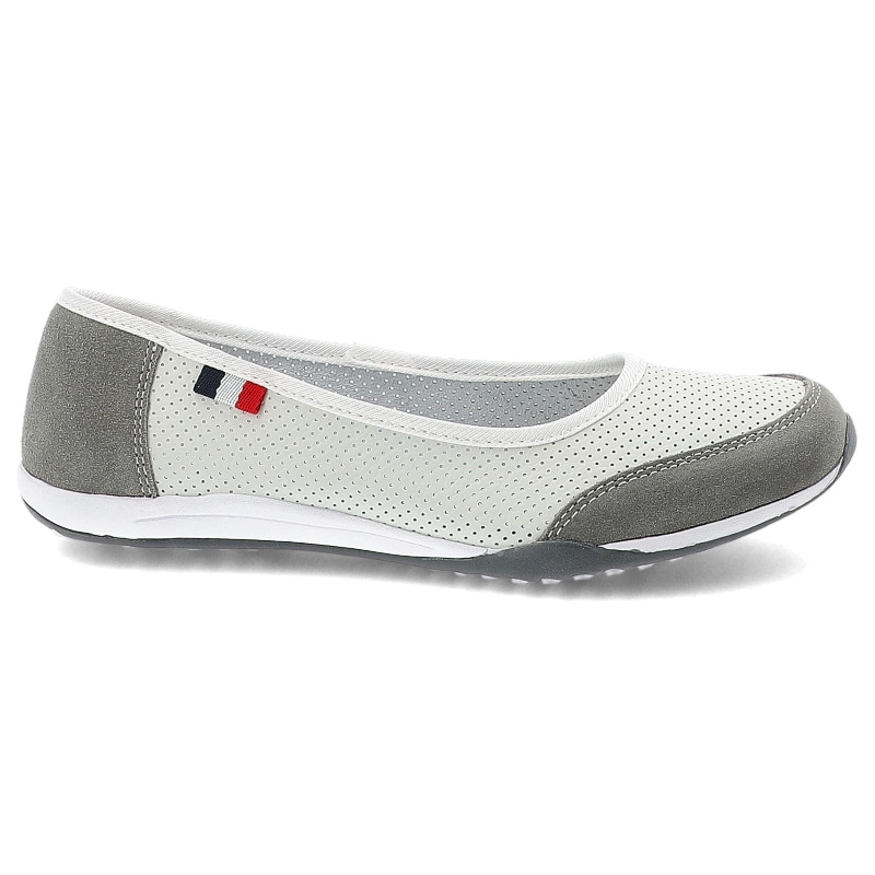 Baleríny FILIPPO - DP142/25 WH GR Biały/Szary