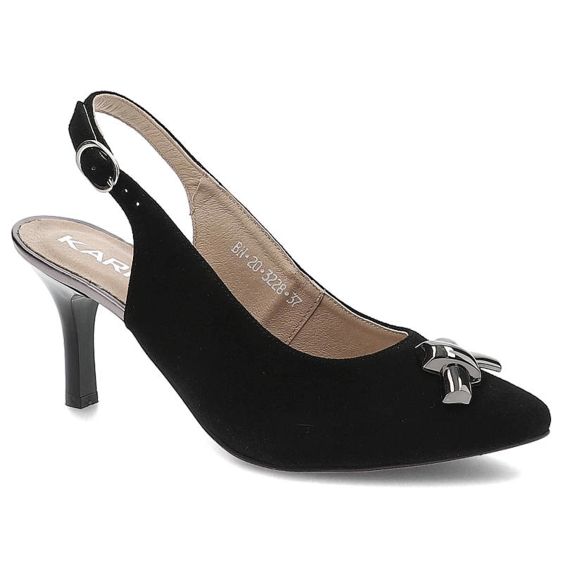Sandále Karino - 3228/003-P Czarny/Welur