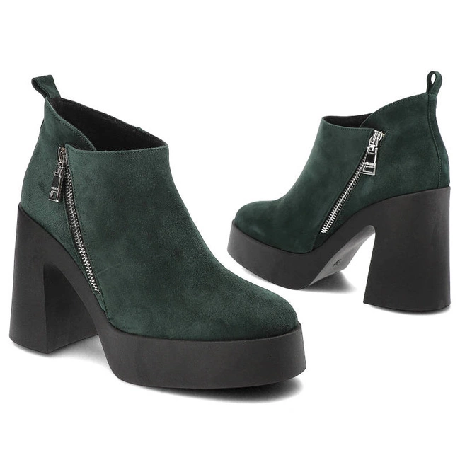 Členkové Topánky Armodo - 1755 Zielony Zamsz