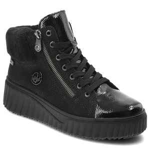 Šnúrovacie Členkové Topánky Rieker - N2505-00 Black