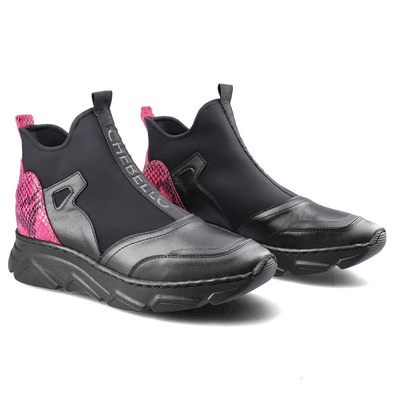 Členkové Topánky Chebello - 2572_-002-271-128-S119 Czarny/Różowy