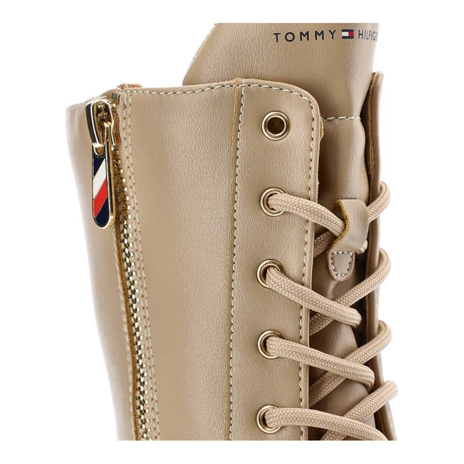 Členkové Topánky Tommy Hilfiger - T3A5-32381-1355359-Lace-Up Bootie Nude 359