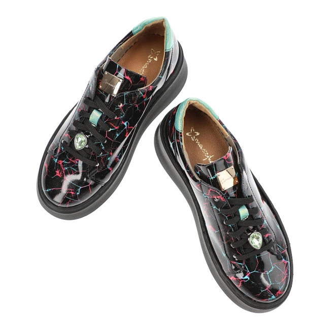 Tenisky Maciejka - 06191-20/00-7 Czarny+Turkus