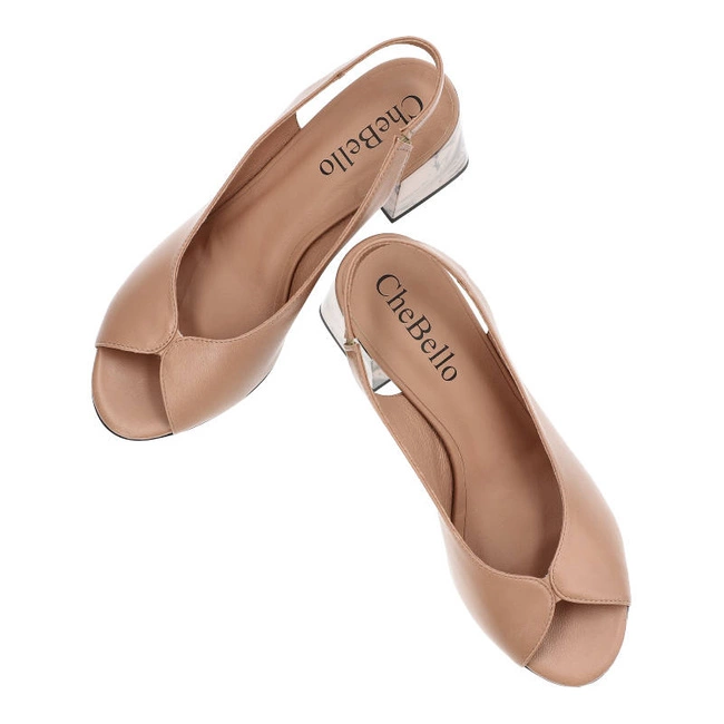 Sandále Chebello - 4098_-313-000-PSK-S22 Beżowy Ciemny
