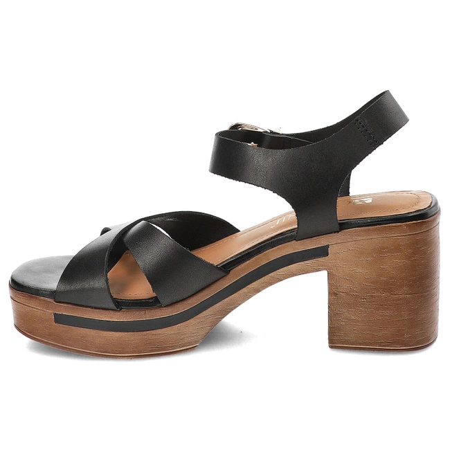 Sandále Carinii - B9623_-F56-000-000-F81 Czarny