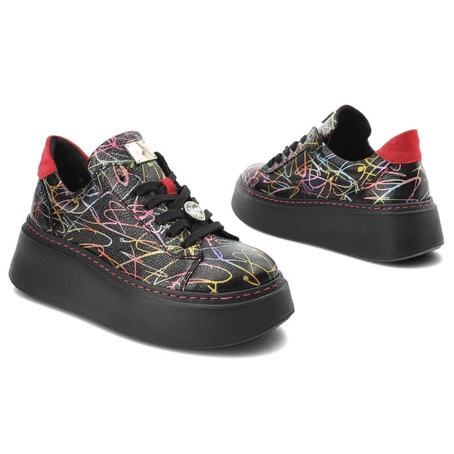 Tenisky Maciejka - 06191-39/00-8 Multikolor Na Czarno