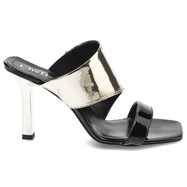 Šľapky Chebello - 2881_-036-064-PSK-S135 Czarny/Złoto