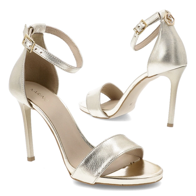 Sandále KARINO - 5447/074-P Złoty/Lico