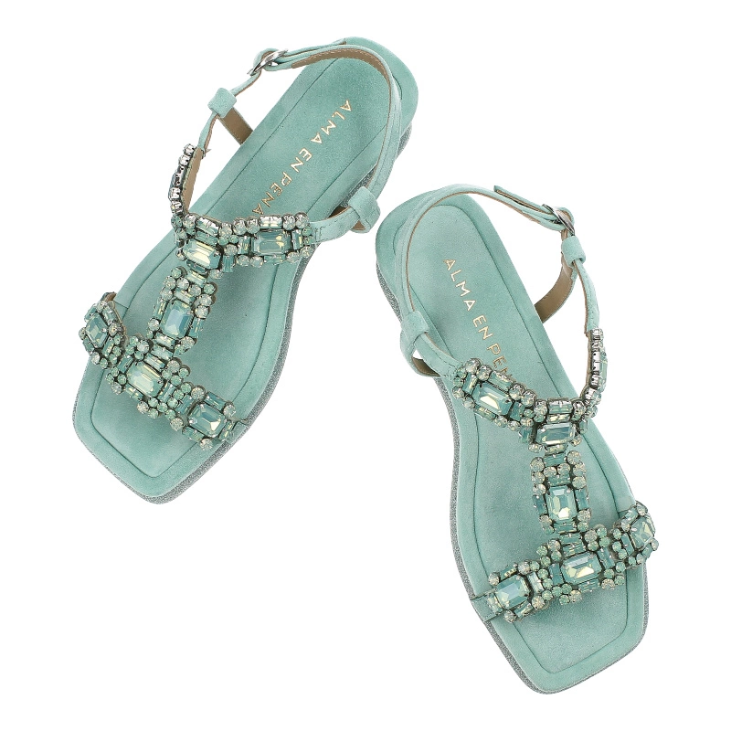 Sandále Alma en Pena - V240742 Suede Mint