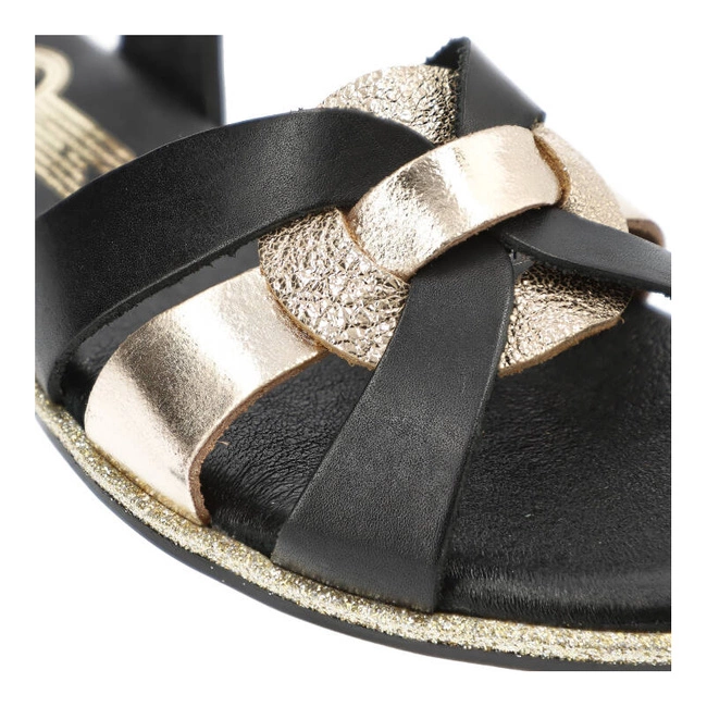 Sandále Lemar - 40273 Bf.Czarny+Pola+Bf.Złoto
