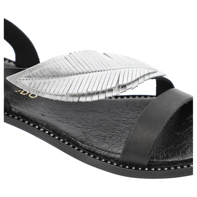 Sandále Armodo - 900C Czarny+Srebrny