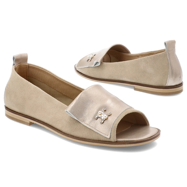 Sandále ARMODO - 1865 Beż Zamsz+60