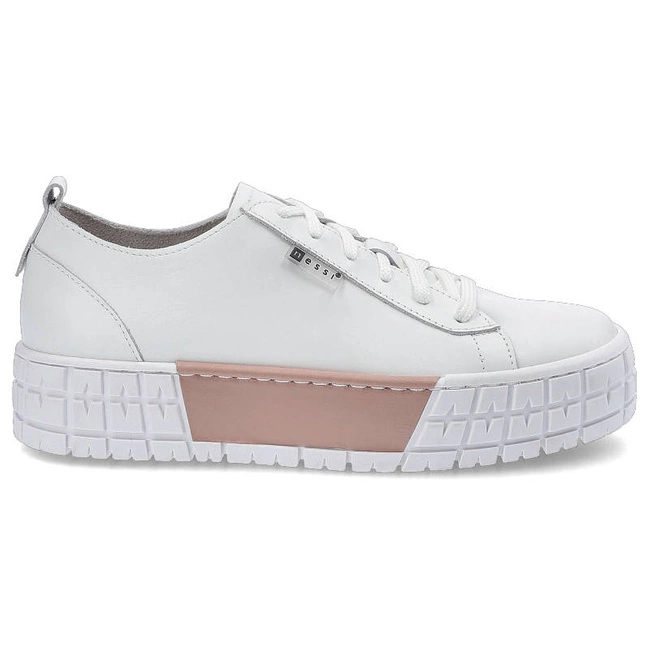 Tenisky Nessi - 21073 Biały+Róż