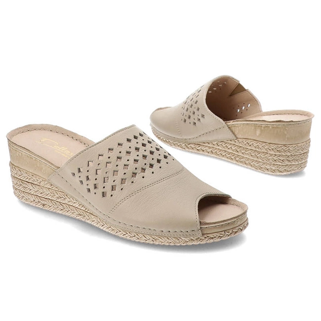 Šľapky Pollonus - 5-1400-007 Wanilia Lico/Perfo