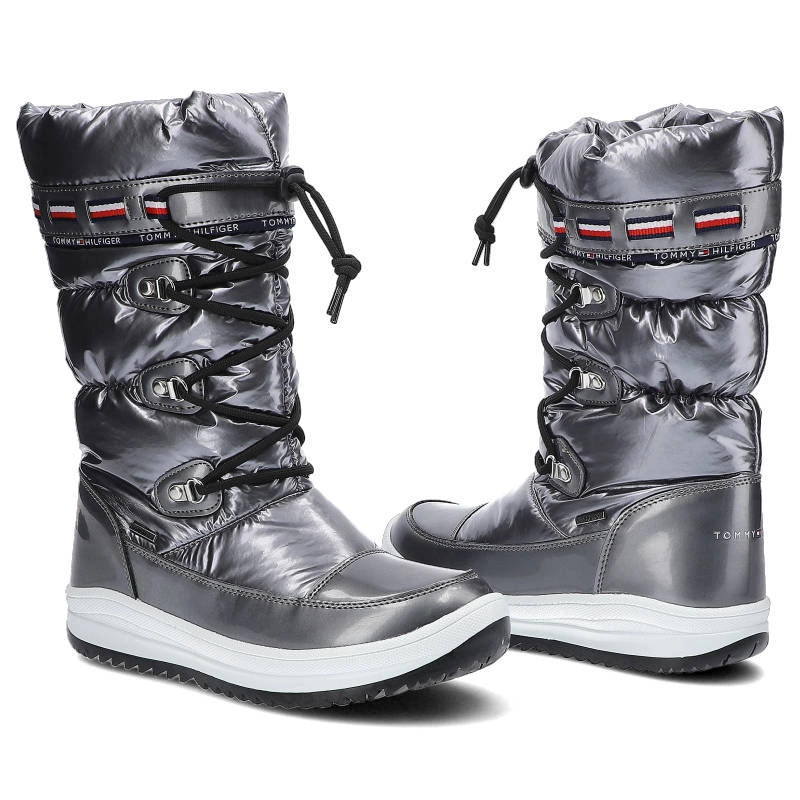 Snehule Tommy Hilfiger - T3A6-32035-1240918 Dark Silver 918